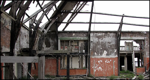 Interior of ruined pavilion