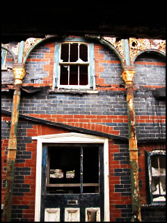 Outer wall of the old pavilion, Birnbeck Island